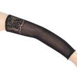 3/4 Sleeve Bodystocking with Floral Lace Pattern by My Secret Drawer® espressoblues.com 32