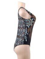 Lace Newspaper Design Sleeveless Bodysuit Lingerie by My Secret Drawer® espressoblues.com 37