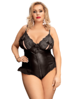 Black Lace Crotchet Mesh Hollowed-out Mini Chemise Dress by My Secret Drawer® espressoblues.com 45