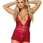 My Secret Drawer Crotchless Lace and Mesh Teddy