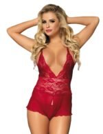 Mesh Scalloped Lace Cross-Back Chemise by My Secret Drawer® espressoblues.com 29