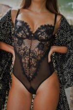 Black Eyelash Lace Teddy Lingerie by My Secret Drawer® espressoblues.com 44