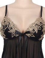 Black Satin Eyelash Lace Teddy Lingerie by My Secret Drawer® espressoblues.com 55