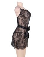 Lace Black Floral Embroidered Sheer Mesh Teddy Lingerie by My Secret Drawer® espressoblues.com 29