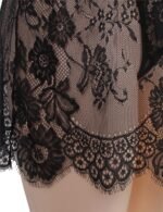 Lace Black Floral Embroidered Sheer Mesh Teddy Lingerie by My Secret Drawer® espressoblues.com 27