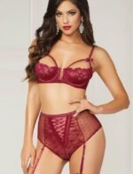 Black Satin Lace Ruffle Off-The-Shoulder Teddy Lingerie by My Secret Drawer® espressoblues.com 47