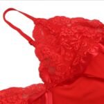 Black Satin Lace Rim Halter Bra and Stockings Set by My Secret Drawer® espressoblues.com 52