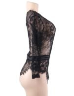 Black Lace Seduction Open Weave Fishnet Bodystocking by My Secret Drawer® espressoblues.com 38