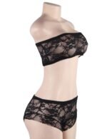 Black Lace Flirty Masked Fishnet Bodystocking by My Secret Drawer® espressoblues.com 48