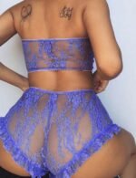 Black Lace Flirty Masked Fishnet Bodystocking by My Secret Drawer® espressoblues.com 42