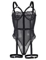 Lace Bodacious Gossamer Teddy Lingerie with Fur Trim by My Secret Drawer® espressoblues.com 51