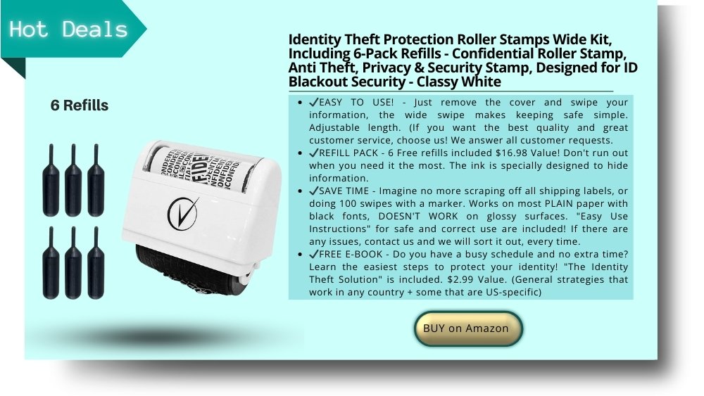 identity Theft Protection Roller Stamps