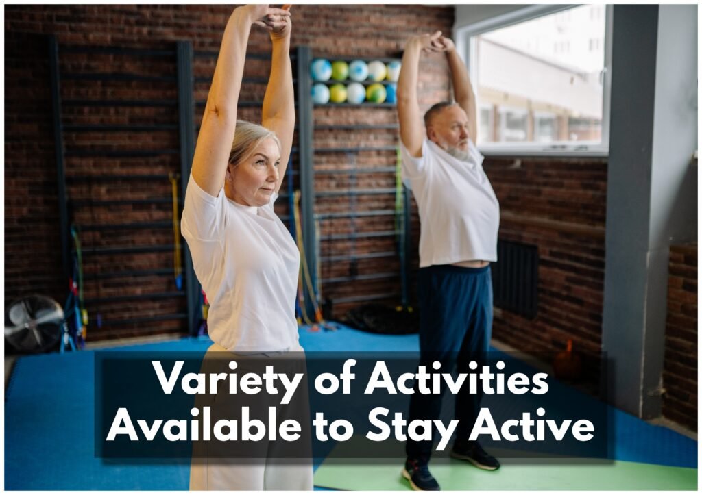 Moving to an aged care facility, you can still enjoy a variety of activities to stay active.