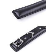 Restrain Faux Leather Black Collar and Leash