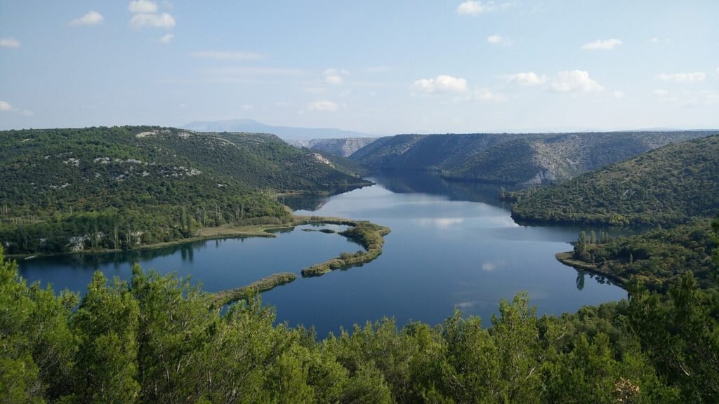 Krka National Park is located in central Dalmatia.