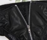 Leatherette Zipper Knicker,Knicker