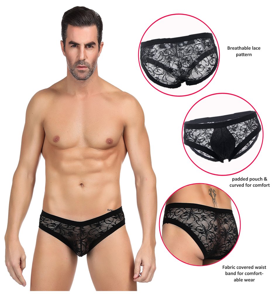 Men's Lace Pattern Brief