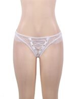 White Ribbon Eyelash Lace Panty,Lace Panty
