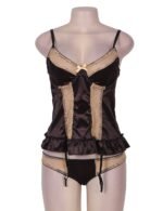 Deluxe Satin Lace Stitching Babydoll