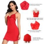 Lace and Satin Trimmed Sleep Chemise,Sleep Chemise,Chemise