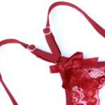 Scalloped Lace Cross-Back Chemise,Cross-Back Chemise