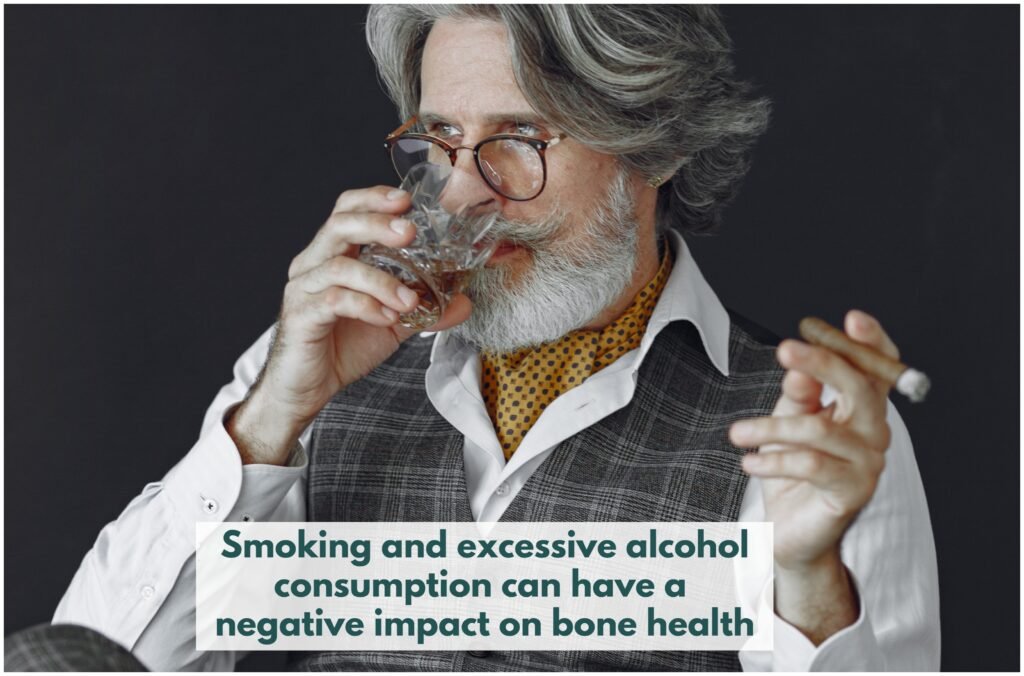 Smoking and excessive alcohol consumption can have a negative impact on bone health!
