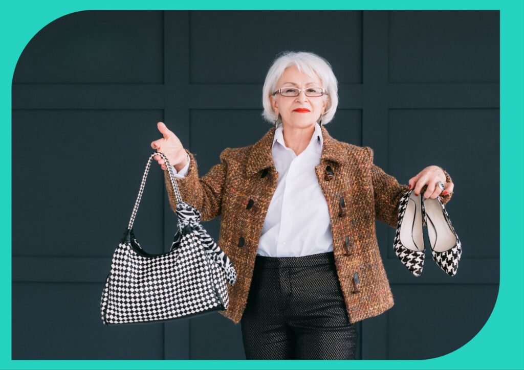 Accessories enhance senior fashion and beauty and they add flair to outfits.