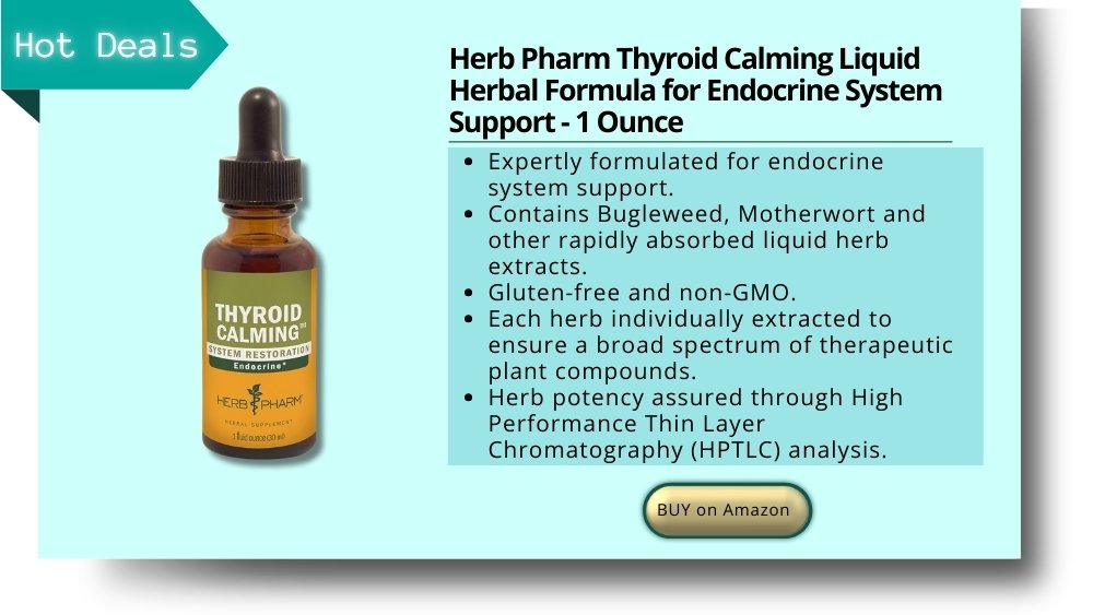 Herb Pharm Thyroid Calming Liquid Herbal Formula for Endocrine System Support - 1 Ounce