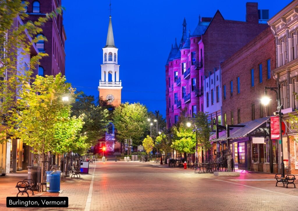 Burlington, Vermont, USA at Church Street Marketplace