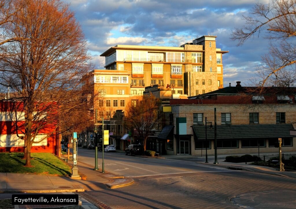 This town has a strong community with the University of Arkansas adding to its vibrancy.