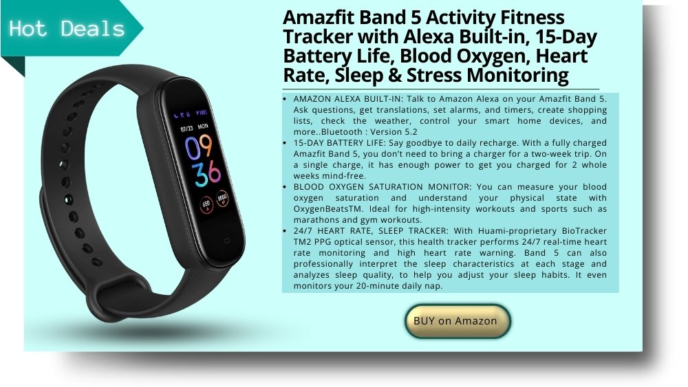 Fitness Tracker with Alexa Built-in