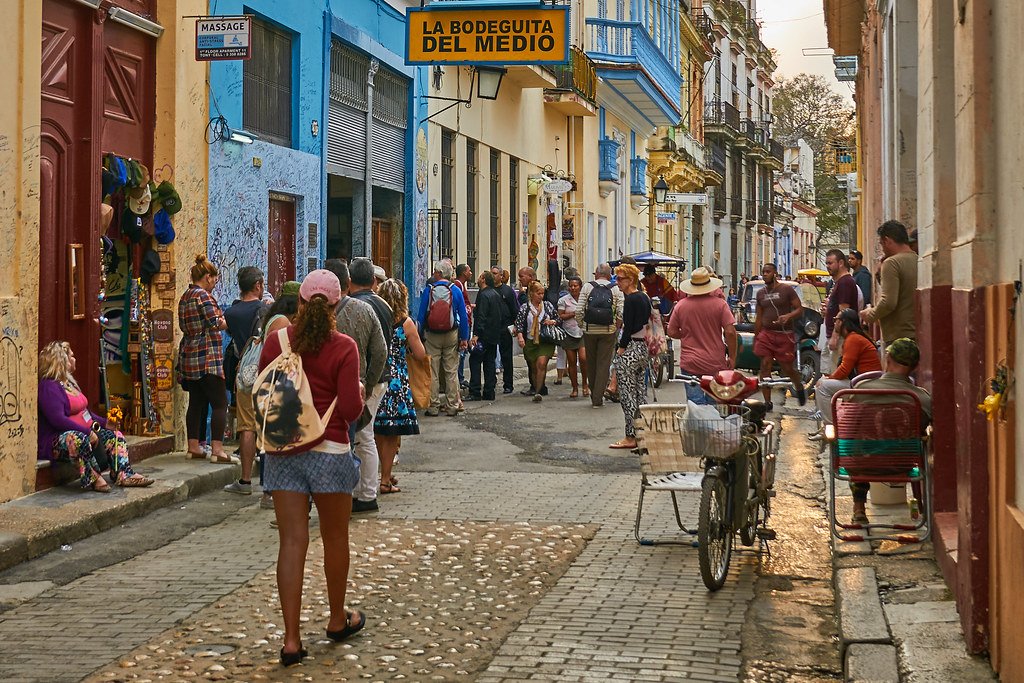Tourists visiting one of many Senior's Travel Guide to Cuba locations.