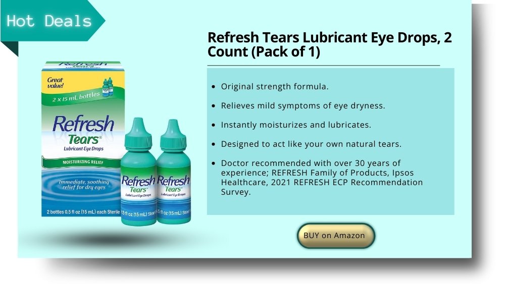 Refresh Tears Lubricant Eye Drops, 2 Count (Pack of 1)
