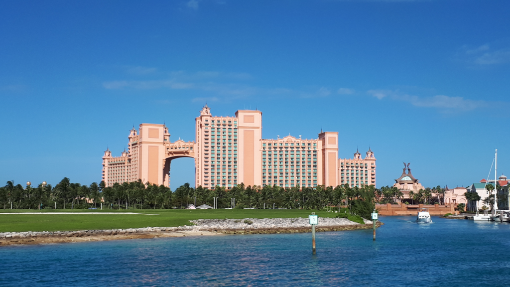 An image of a major hotel in Nassau, one of the locations in senior travels to the Bahamas.