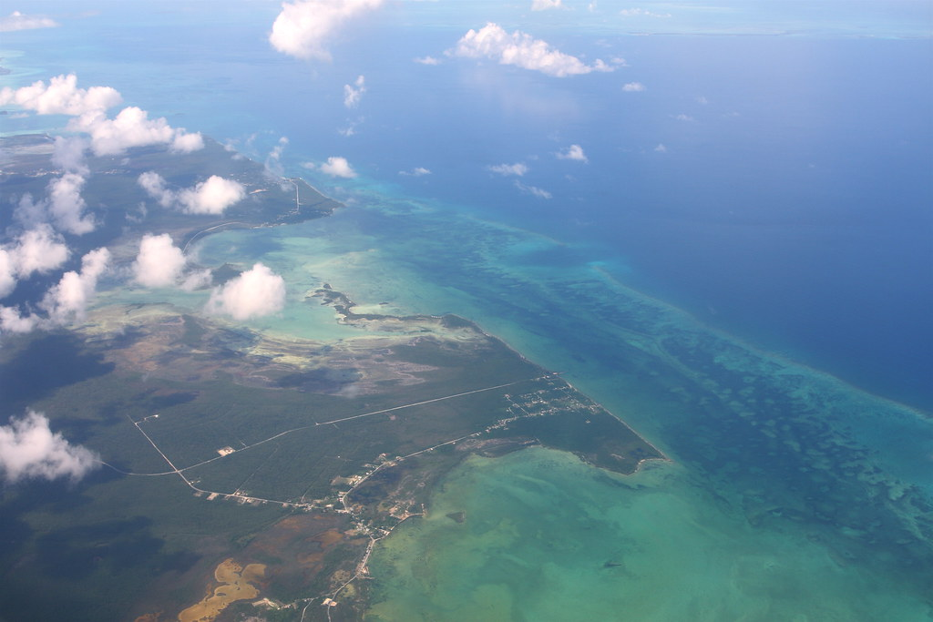 An aerial image of the Andros Islands.