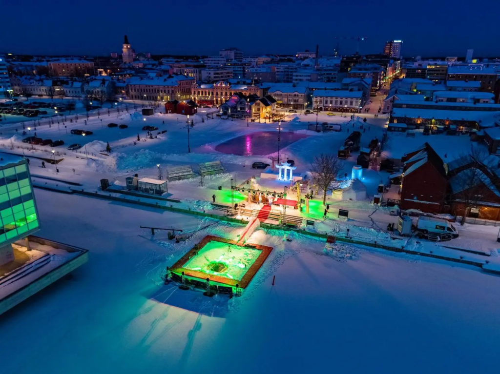 An aerial view of Oulu.