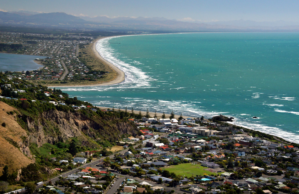 An aerial image of Christchurch in New Zealand.