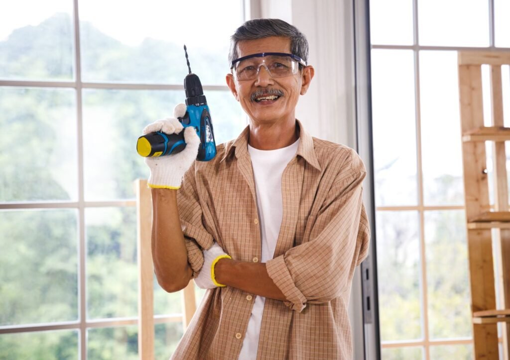 Safety is important for seniors doing DIY projects. 