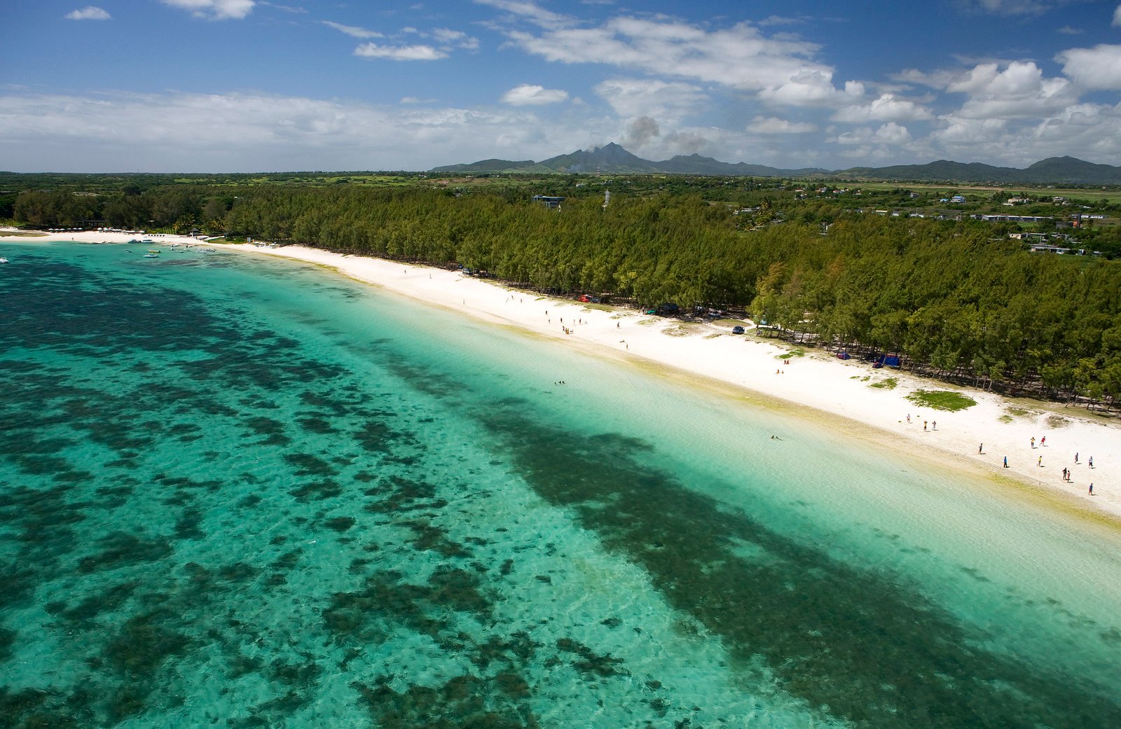 An image of tourists enjoying their senior travels to Mauritius.