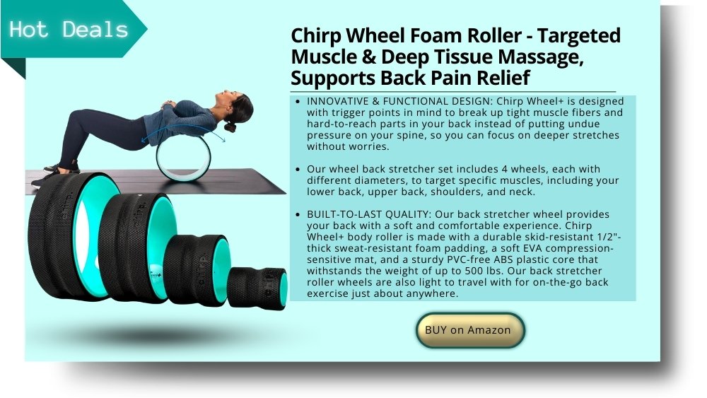 Chirp Wheel Foam Roller - Targeted Muscle & Deep Tissue Massage, Supports Back Pain Relief
