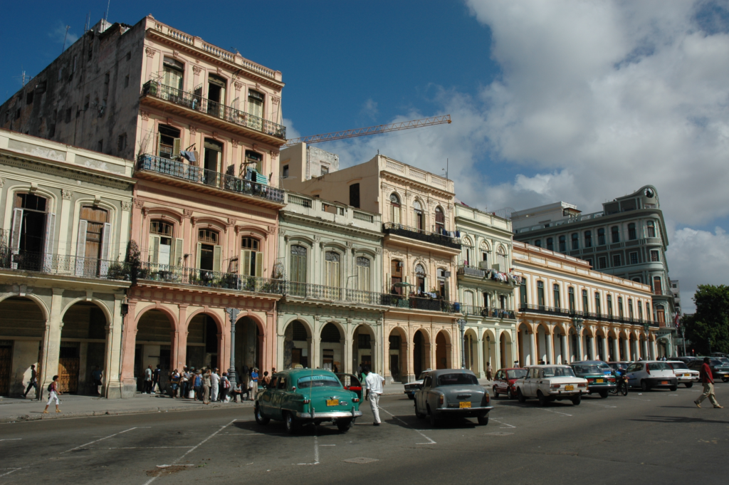 An image of the historical buildings in Old Havana, one of many places to visit on a senior vacation to Havana. 