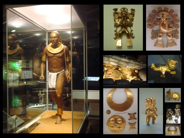 An image of an exhibit within the Museo del Oro.