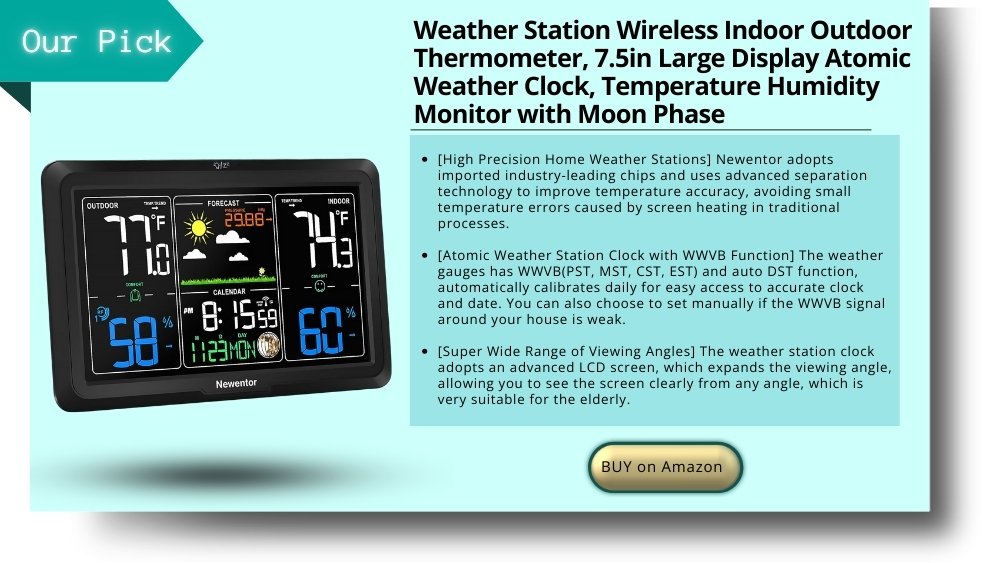 Weather Station Wireless Indoor Outdoor Thermometer