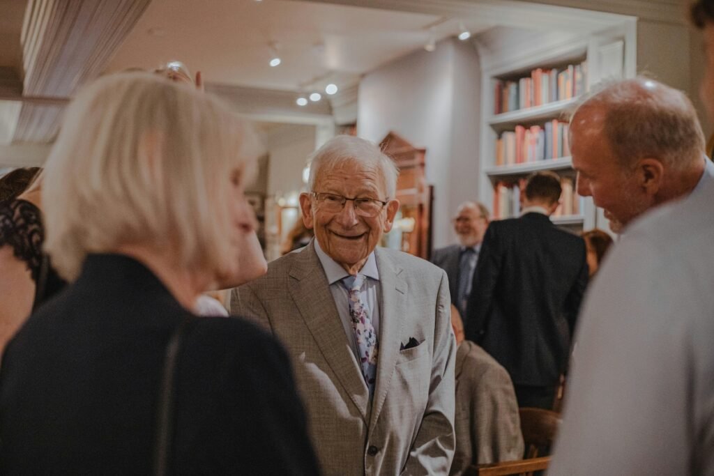 An image of seniors at a party.