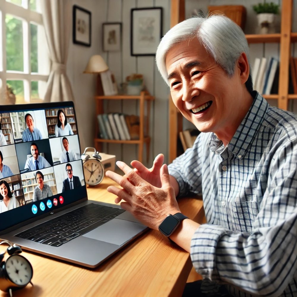 An image of a retiree