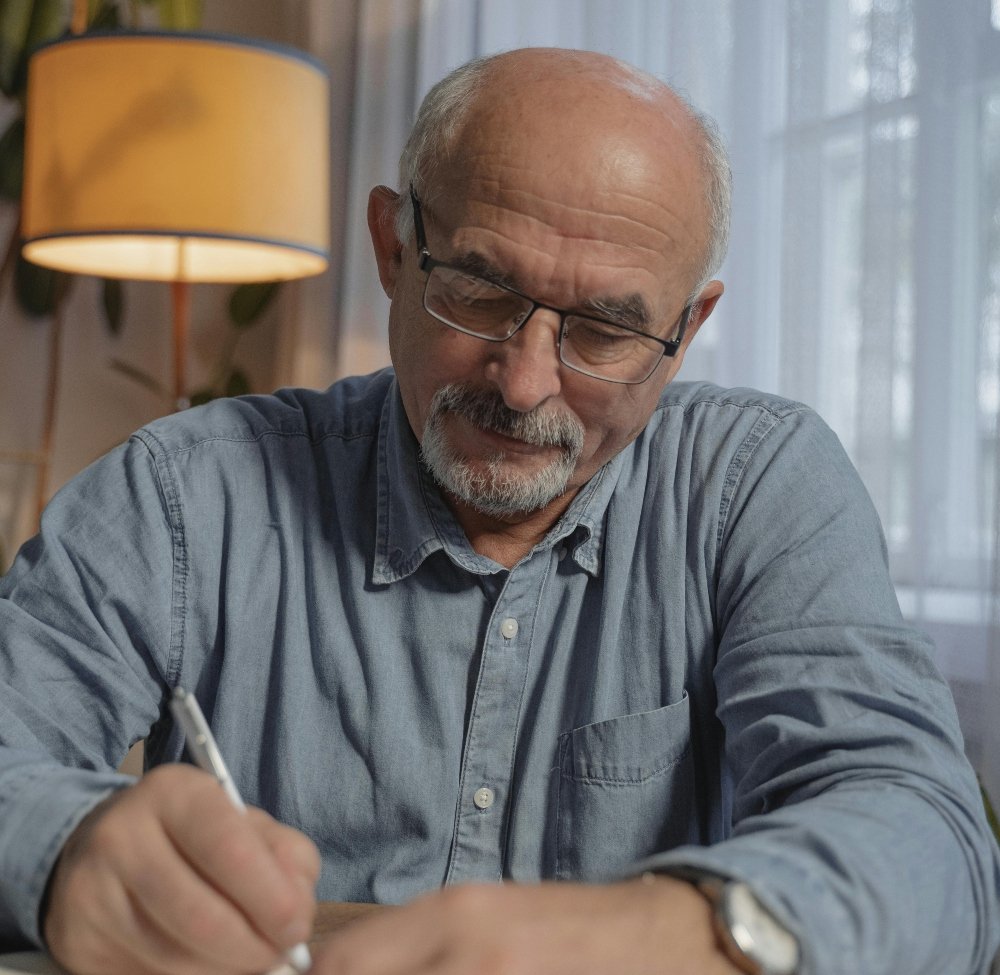 An image of a retiree