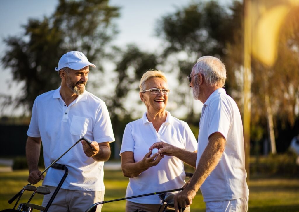 An image of Seniors enjoying golf 