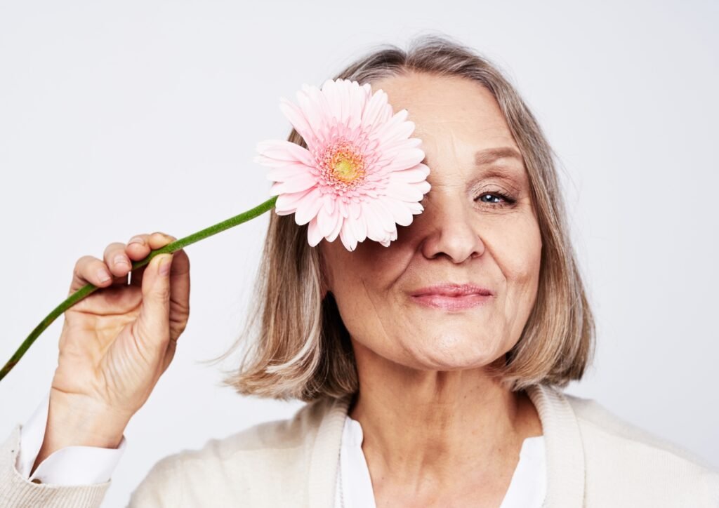 A happy aging woman 