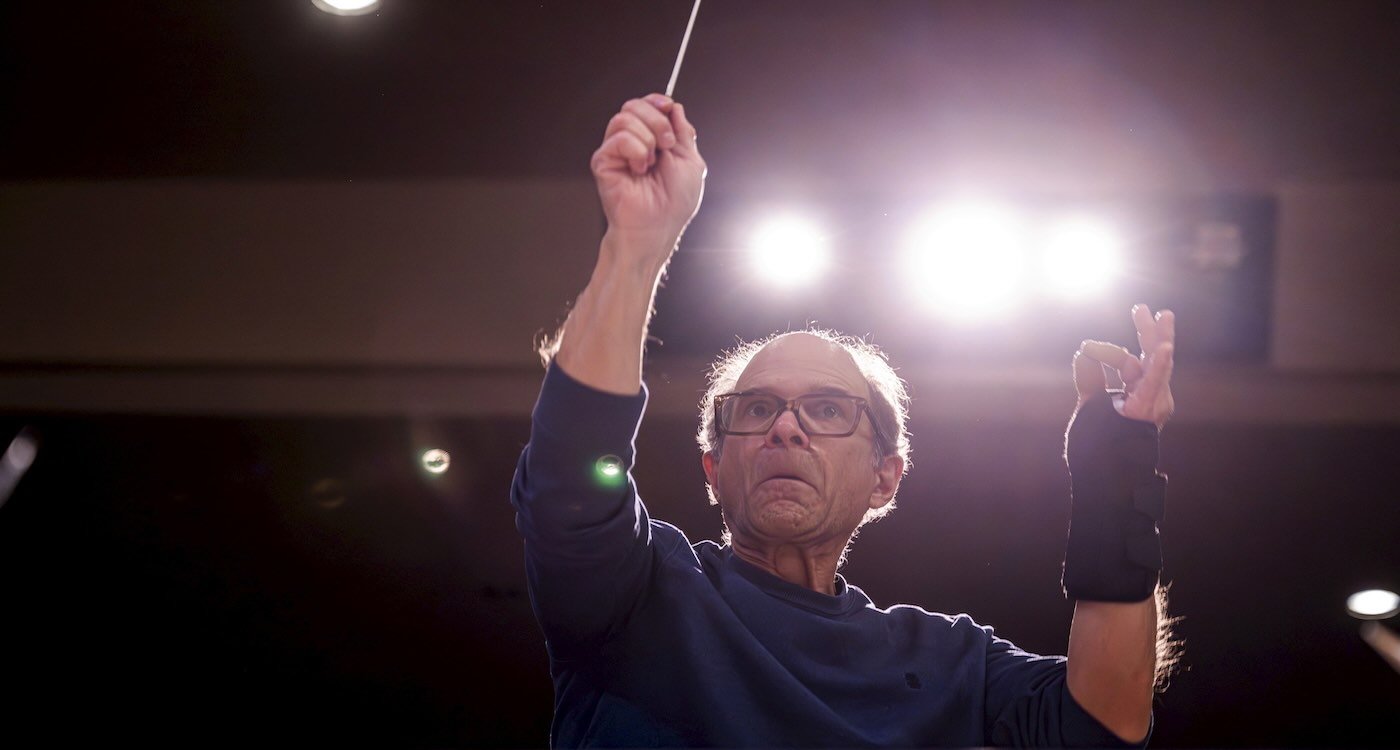 Image: Ohio conductor Rand Laycock back at the podium. A new implant in his brain has nearly erased the tremors that once held him back. - Courtesy of Cleveland Clinic